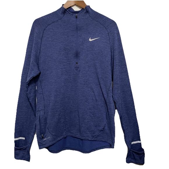 Nike Dri-Fit Element Running Dual Half-Zip Pullover Size M Athleisure Base layer - Picture 1 of 5